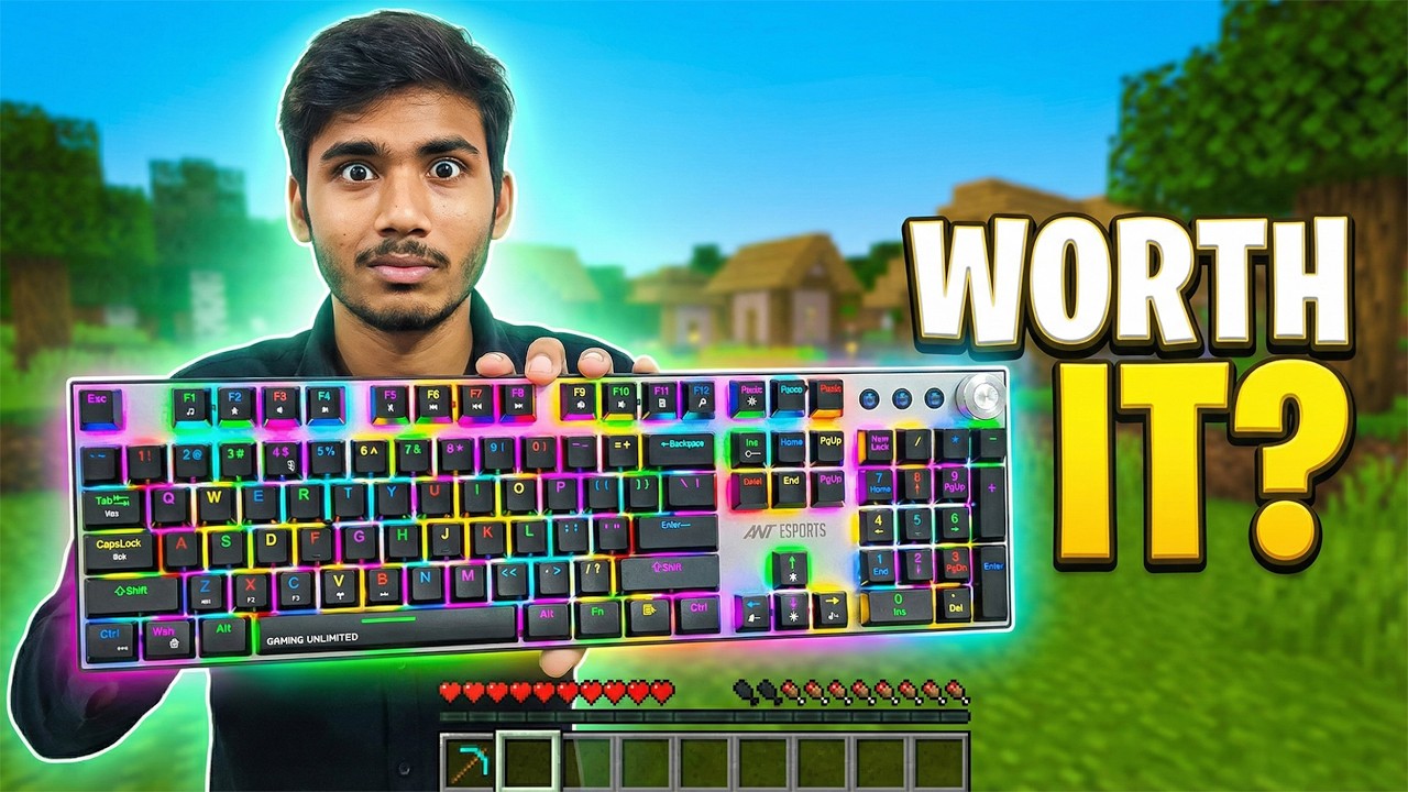 Tried a New Gaming Keyboard in Minecraft… Worth It? | Ant Esports MK4400 Pro | Anand Plays