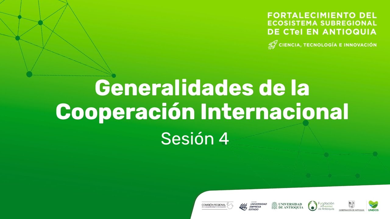 Generalidades de la cooperaci&oacute;n internacional