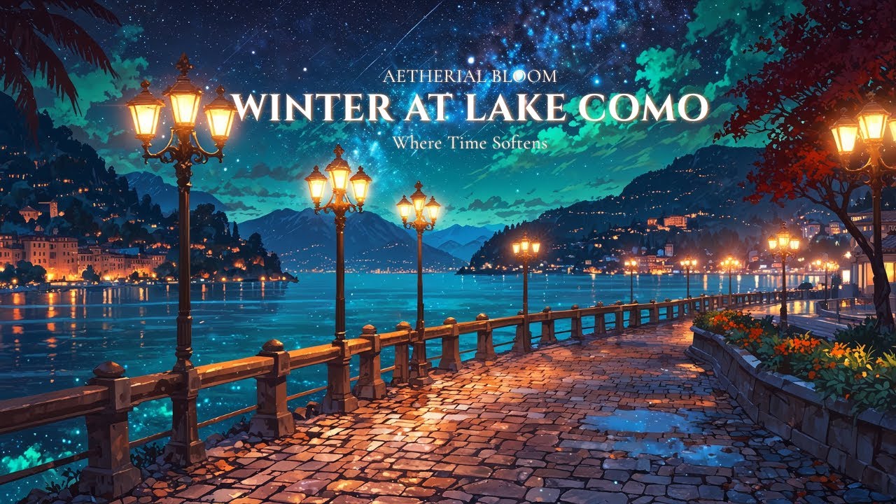Lake Como Winter Ambience 🇮🇹❄️ Cozy Fantasy Music for Sleep, Study & Focus 癒し音楽