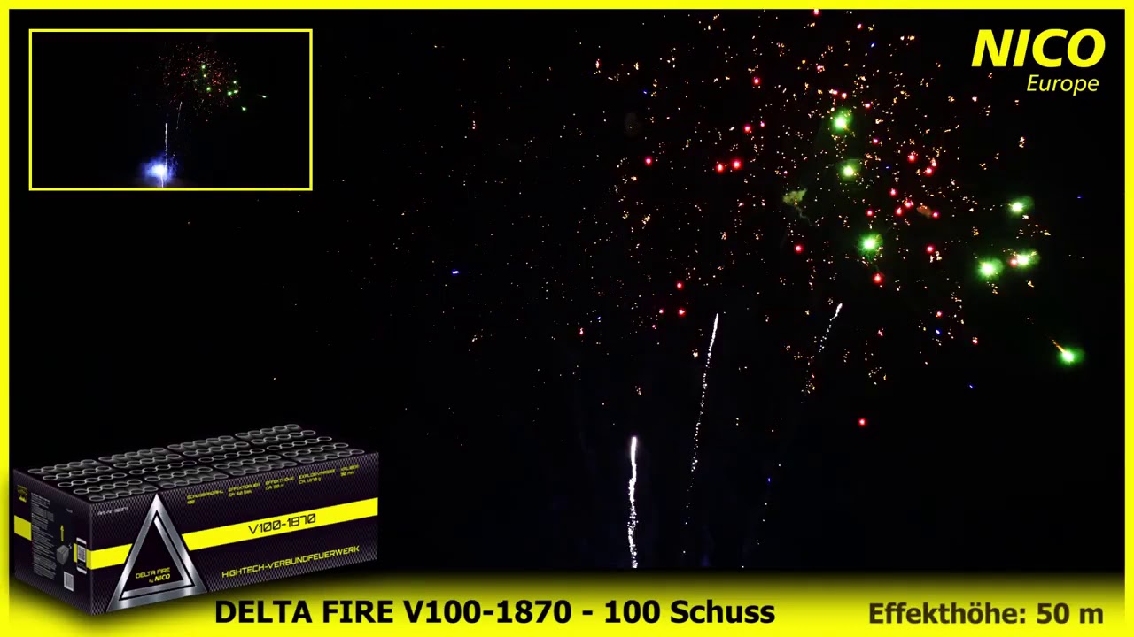 Nico Feuerwerk Batterie Verbund Delta Fire V100-1870