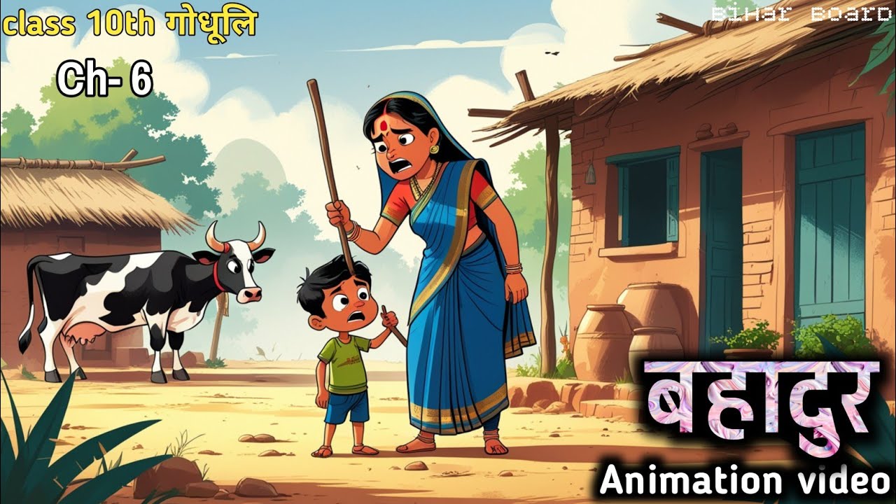 Animation | Bahadur by amarkant | bihar board class 10 hindi chapter 6 explanation | बहादुर
