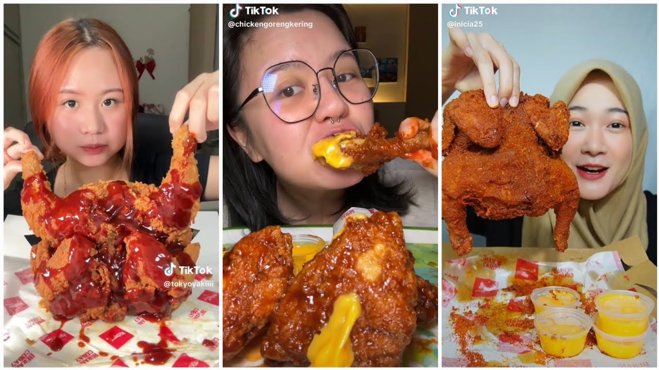 Kompilasi Makan Ayam Richeese Factory || TikTok