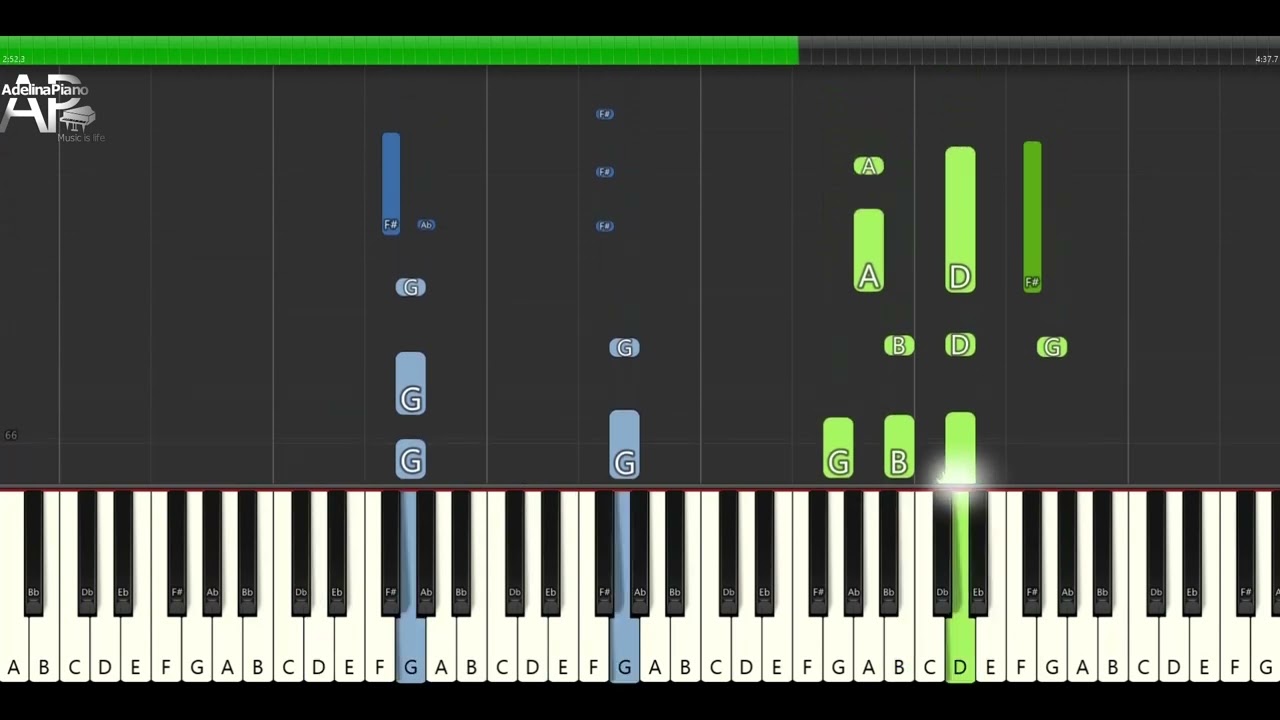Radiohead - Karma Police | Adelina Piano synthesia tutorial