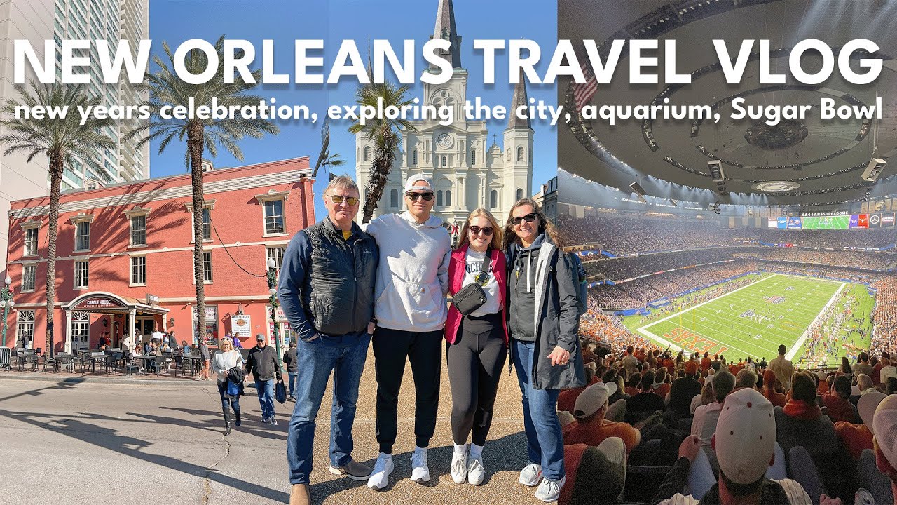 NEW ORLEANS TRAVEL VLOG 🎉 bourbon street, aquarium, new years' eve, parade, sugar bowl, & more!