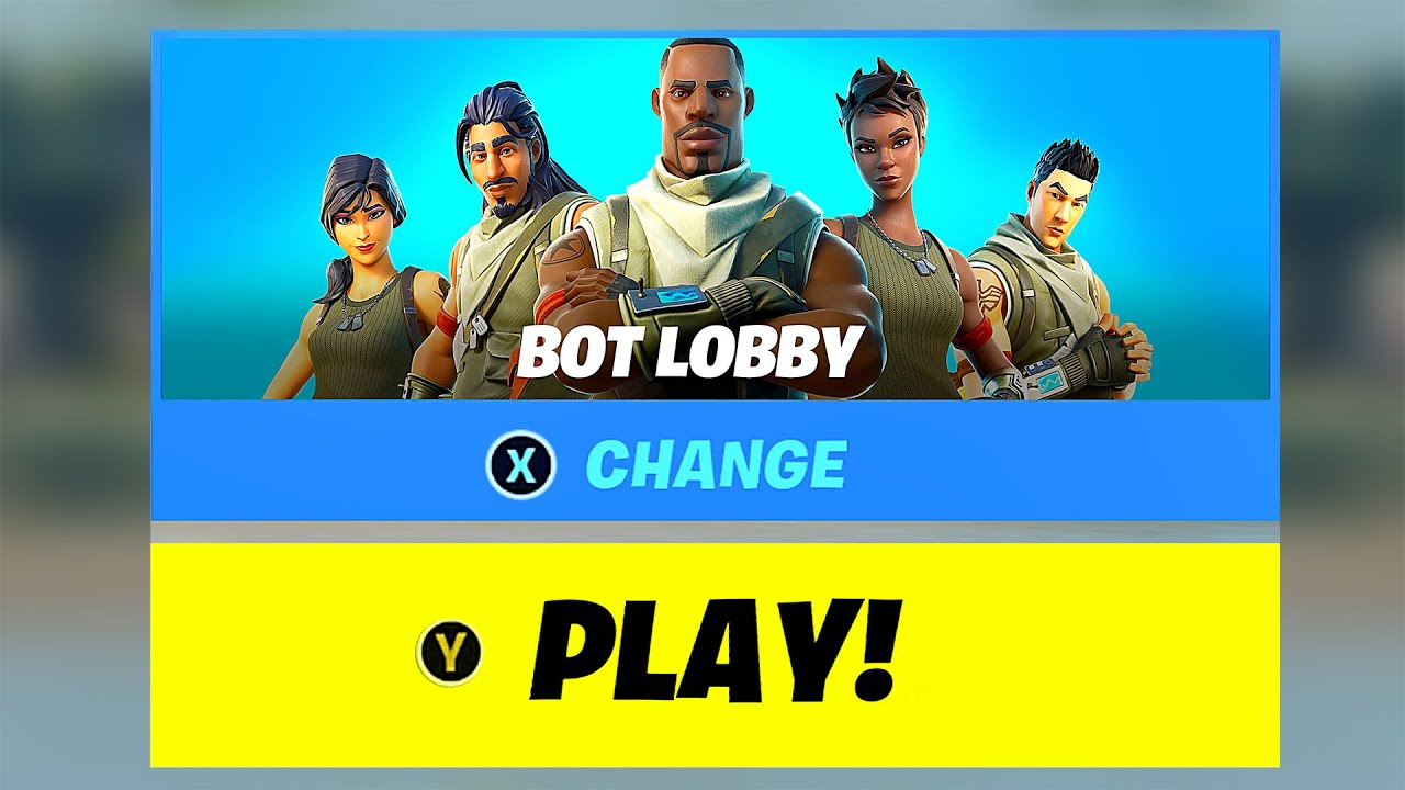 how to get into bot lobby in fortnite🤖🔫