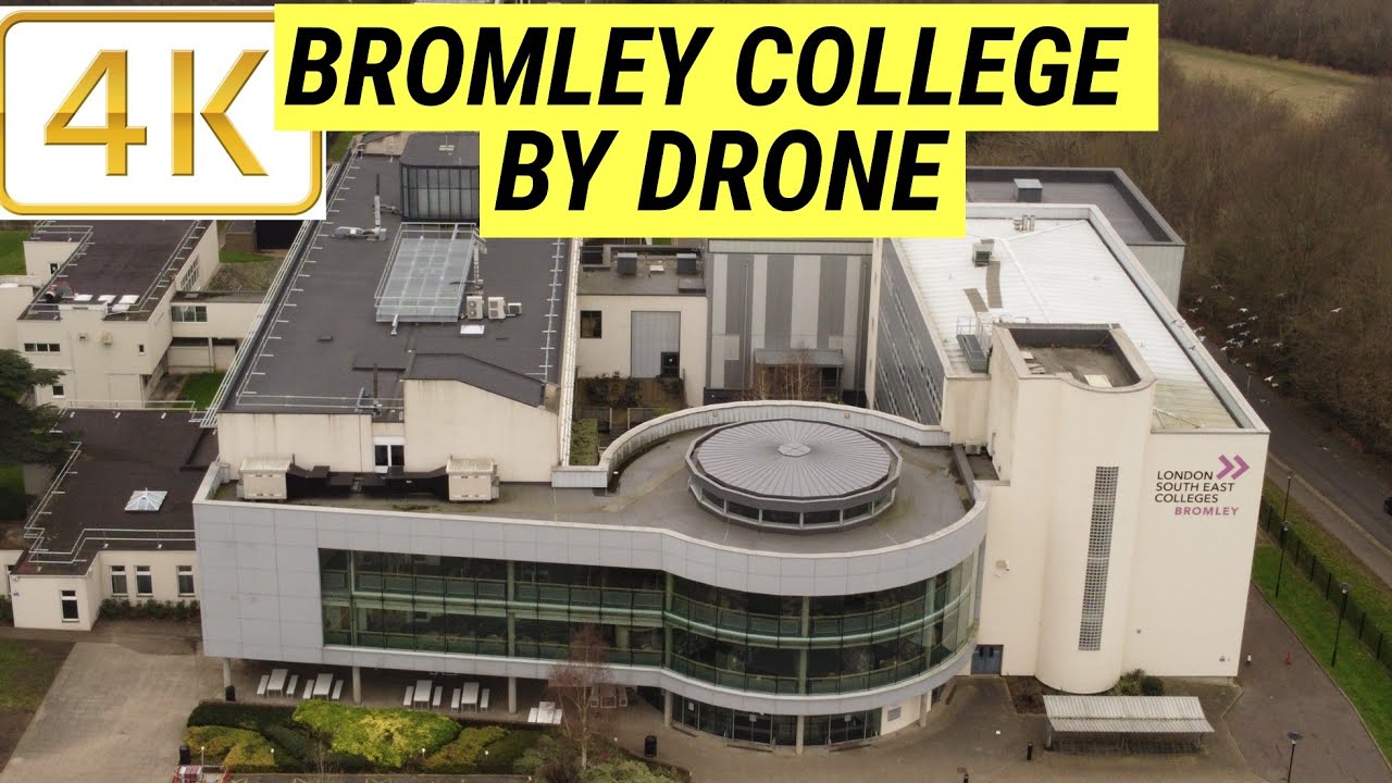 Bromley College. 4k, Orbit By Drone. DJI Mini 2. STEVIE DVD.