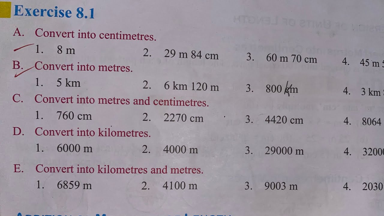 Class 3 Measurements/Measure of Length/ Basic Measurement of Length/Convert into km,m,cm,mm