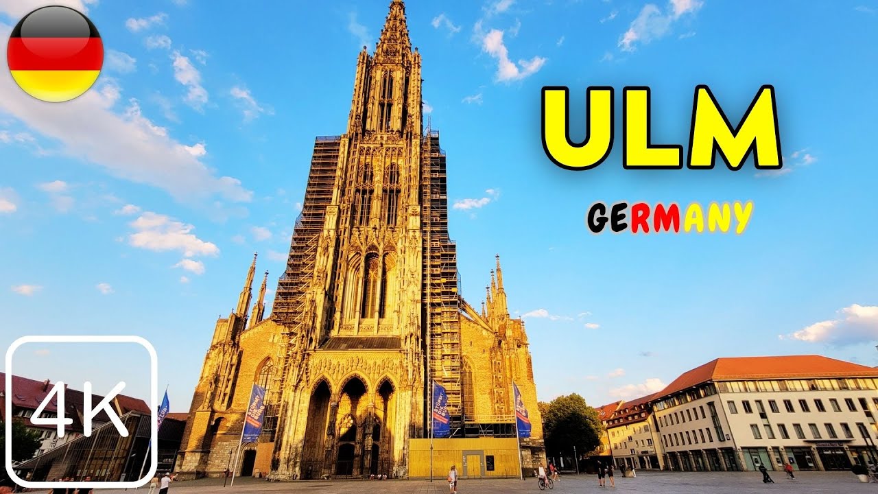 Ульм, Германия Пешеходная экскурсия в 4K 🇩🇪 | Место рождения Эйнштейна