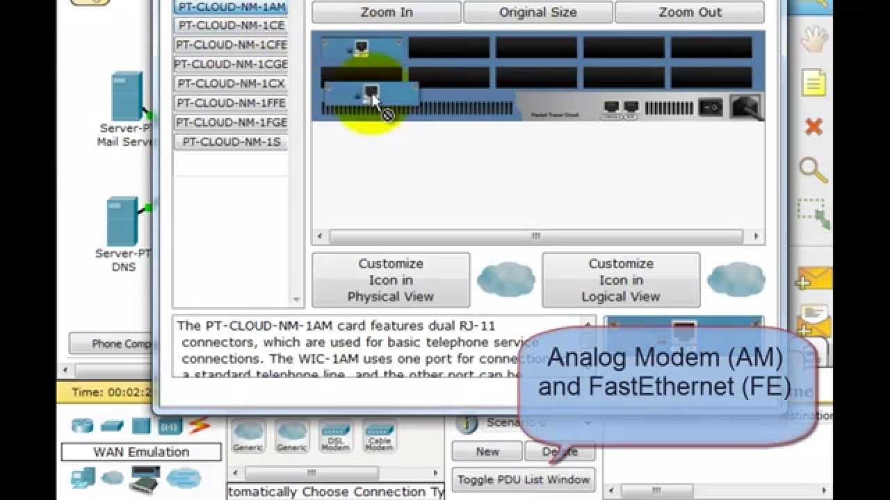 Packet Tracer - Cable Modem, DSL and Dialup Configuration