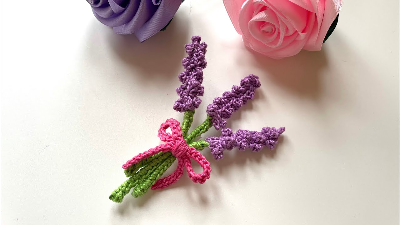 Crochet a Lavender Brooch | Lavender | DIY | Easy Handmade Gift