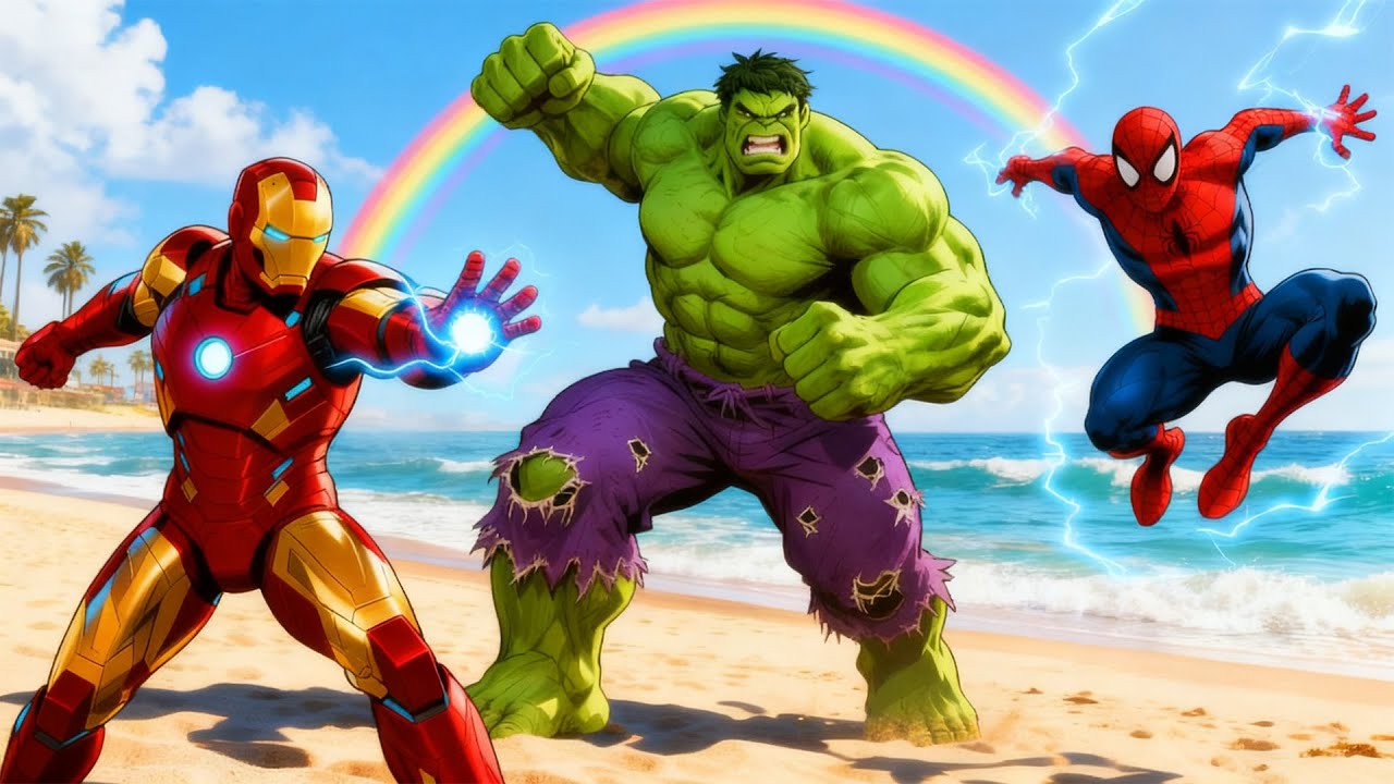 ANIMACJA GRY SPIDER-MAN, IRON MAN, HULK🕸️🦸&zwj;♂️💥
