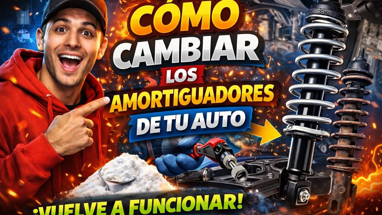 Como cambiar amortiguadores de Sentra B14 