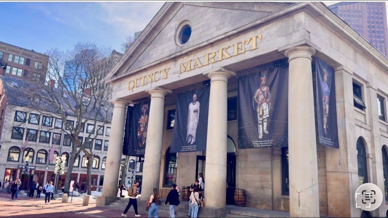 Inside Quincy Market Boston Walk | Faneuil Hall |4k