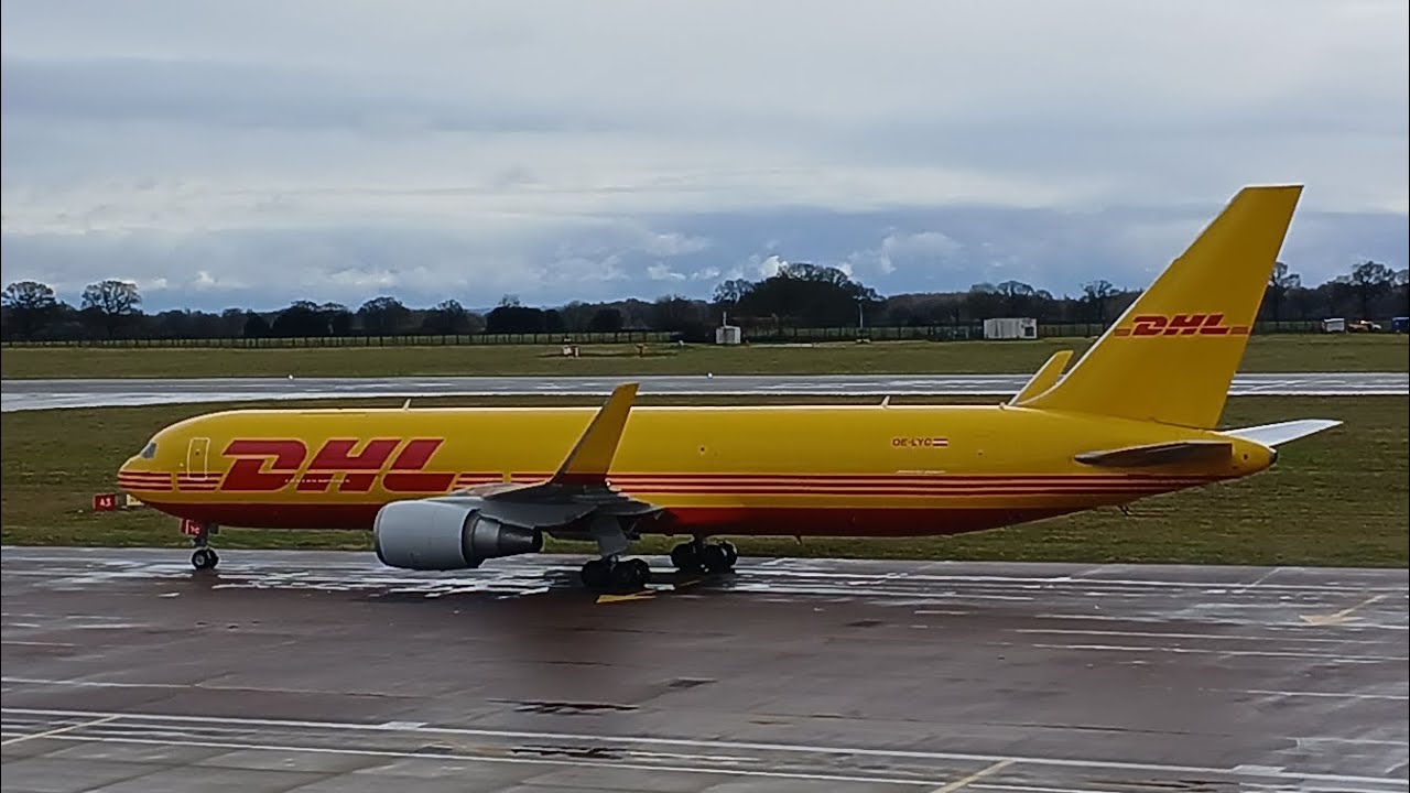 DHL Cargo Airplanes Boeing 767-300 and Airbus A300-600F spotting compilation at London Luton Airport