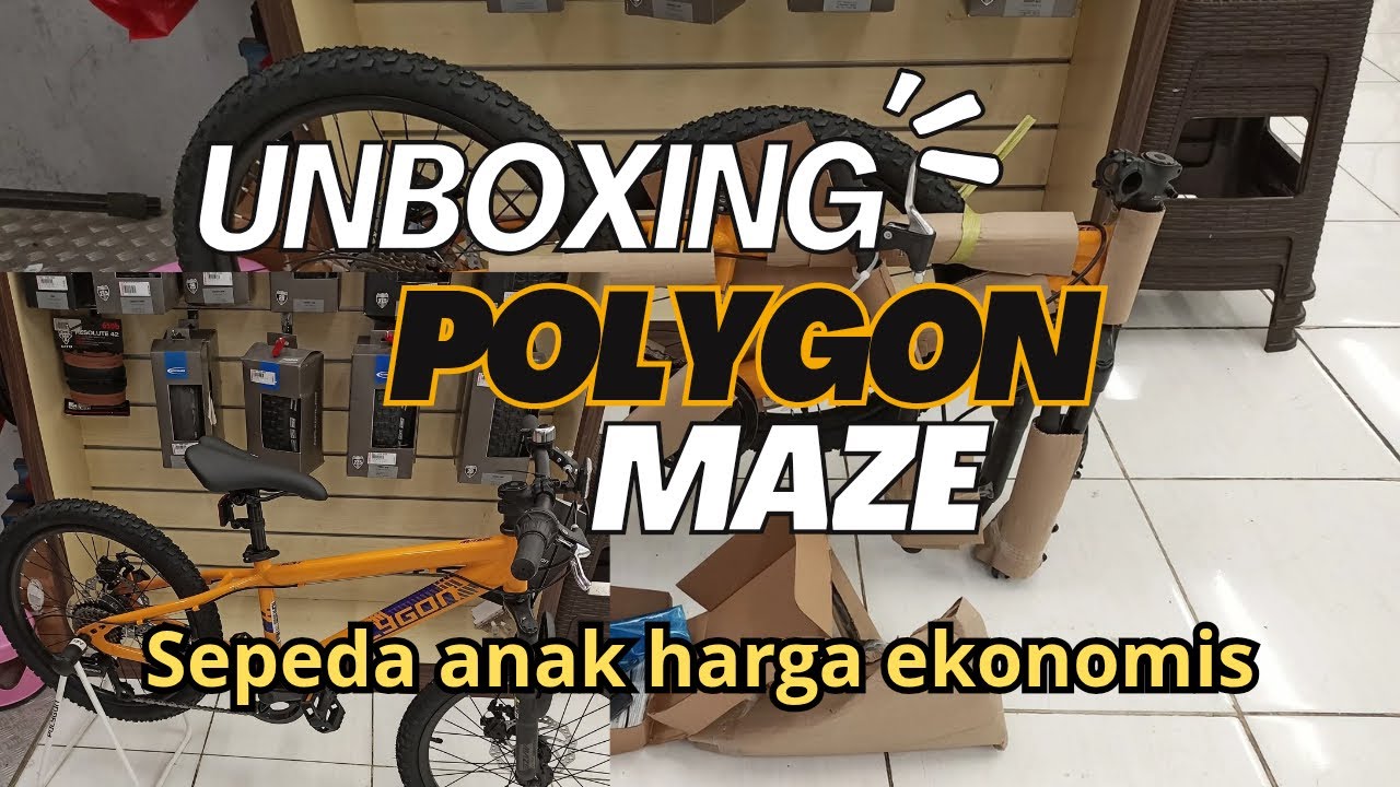 Unboxing sepeda anak ekomis spek gahar | Polygon Maze M20
