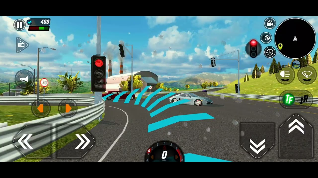 Long bus driving school simulator