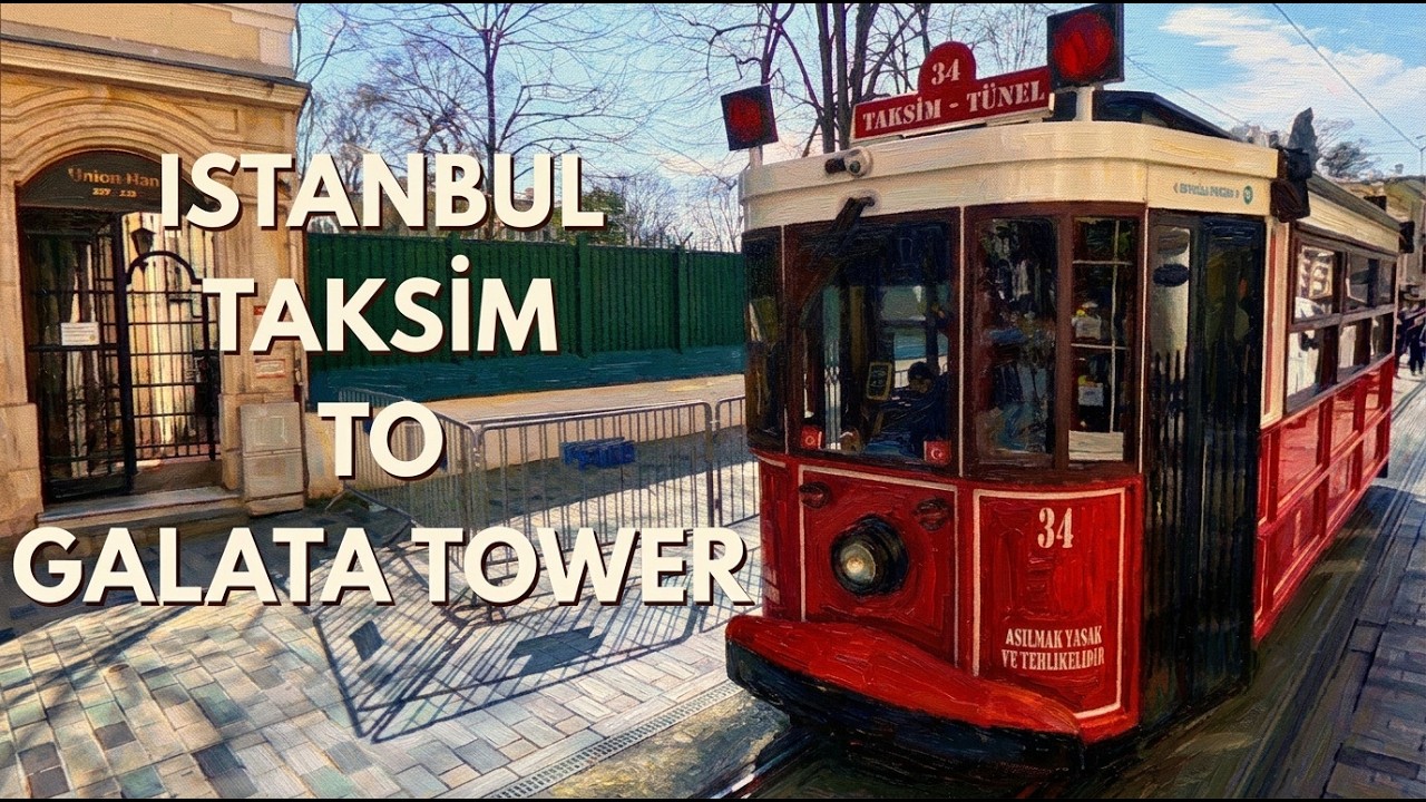 Taksim to Galata Tower - Istanbul 4K Walking Experience