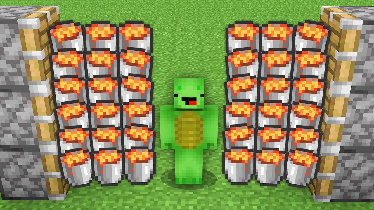 Super LAVA + Mikey in minecraft experiment (Maizen JJ & Mikey hypercow cakeman)
