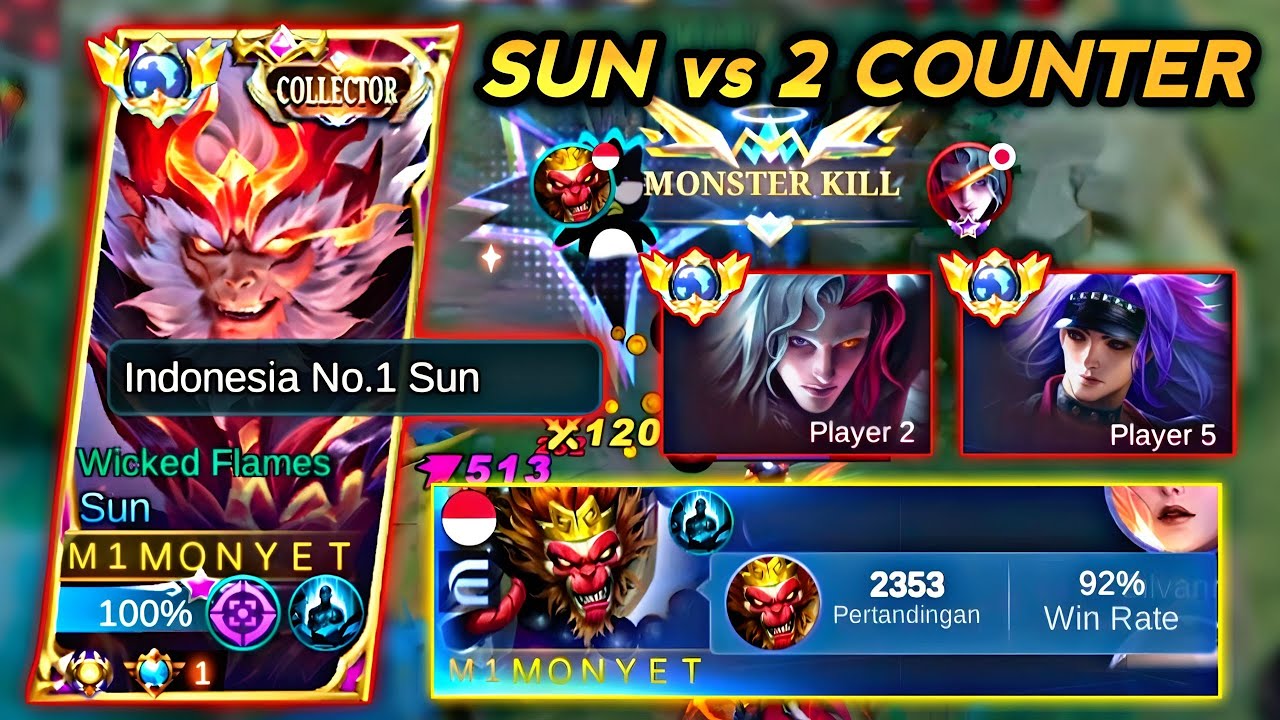 ARLOTT & MARTIS COUNTER SUN ? NOH COUNTER DI JADIIN CEMILAN🔥 | MOBILE LEGENDS