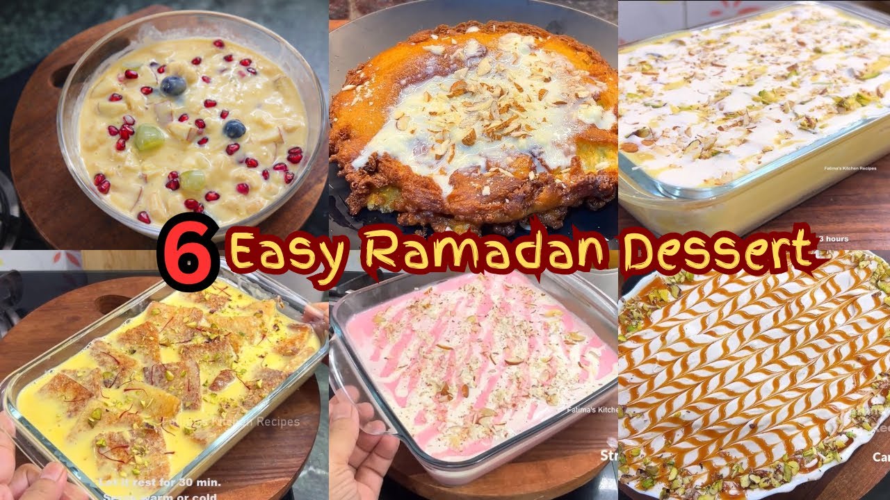 Ramadan Iftar Special: 6 Easy & Delicious Desserts in One Video | Fruit Custard, Malpua, Pudding