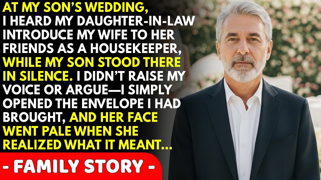 My Daughter-in-Law Introduced My Wife as “the Housekeeper” at the Wedding—But Someone Recognized Her