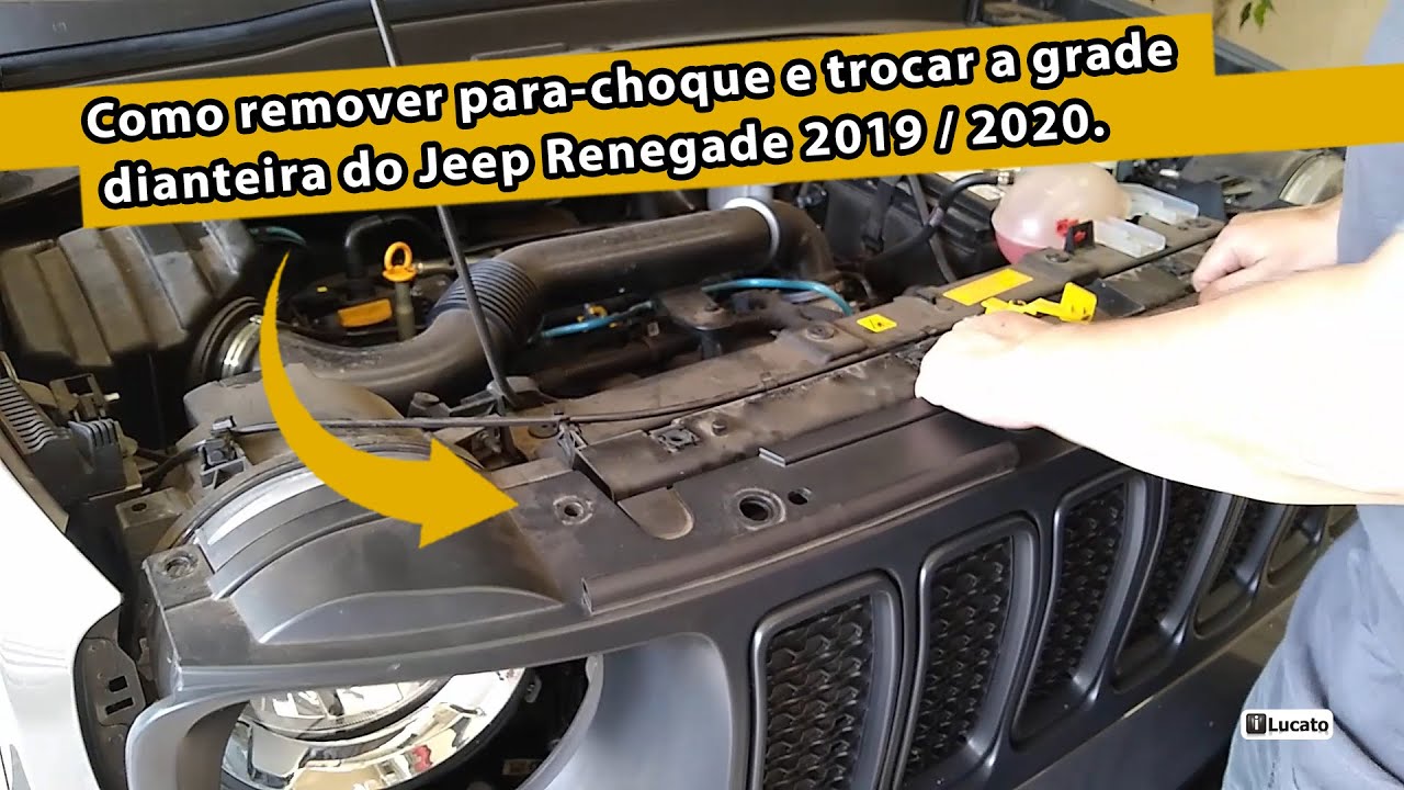 Como remover para-choque e grade dianteira Jeep Renegade 2019 / 2020 - Vídeo detalhado em partes.