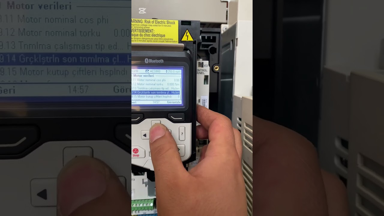 ABB ACS880 Sürücü Motor Parametresi Yazma Adım Adım Ayar 