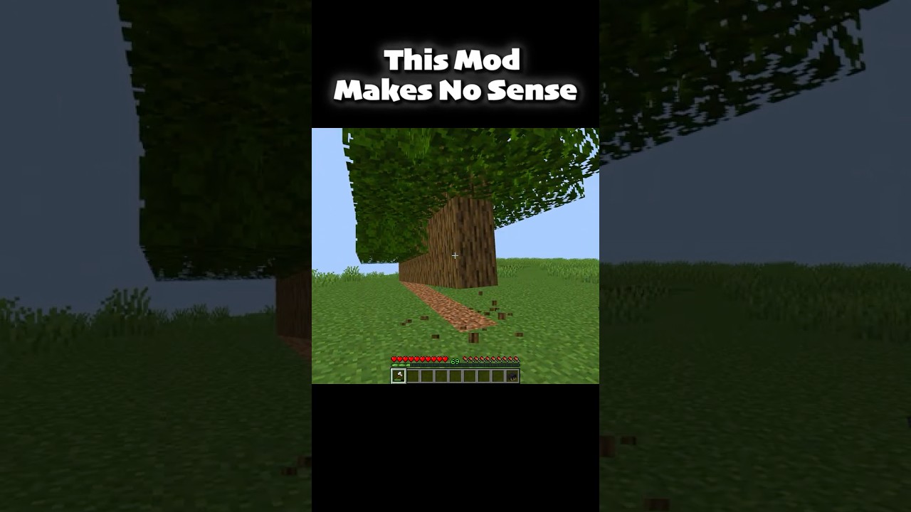 Minecraft Tree Falling Mod #minecraft #memes