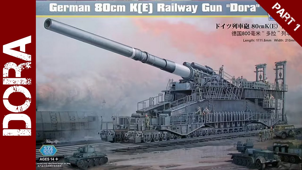 HobbyBoss 1/72 scale Dora Railway Gun build - part 1