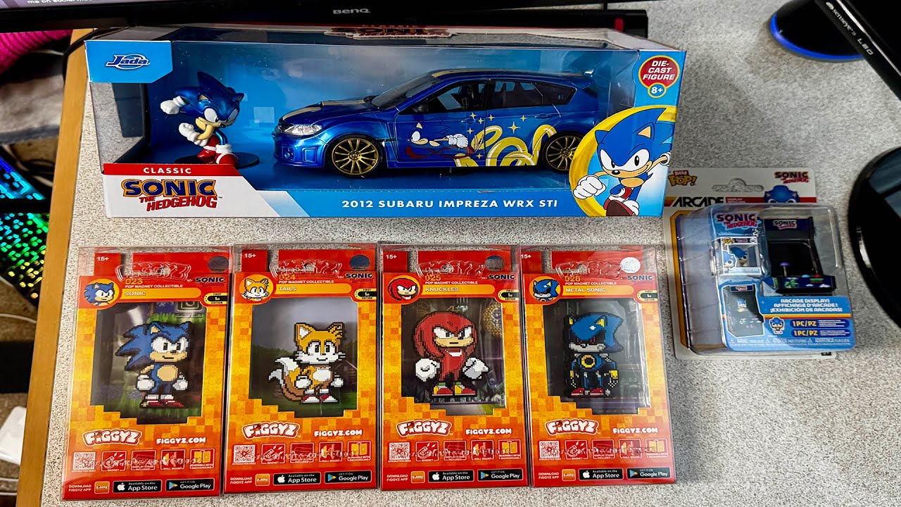 Sonic Funko Pop Bitty Arcade Figure / Sonic Figgyz / Sonic Subaru Car Unboxing!! SEGA