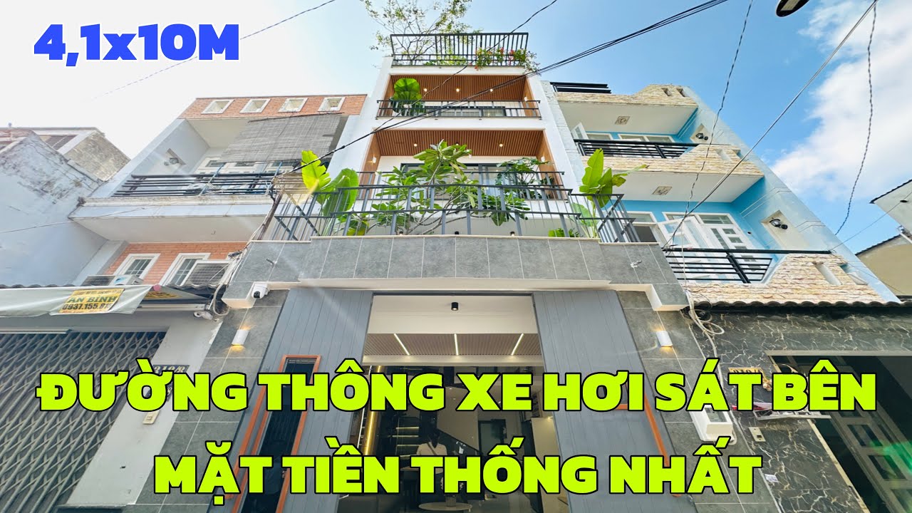 Bán nhà gò vấp (723) hẻm 1 sẹc dễ tìm nhà phố 4 lầu hẻm thông xe hơi gần lottermart xem ngay