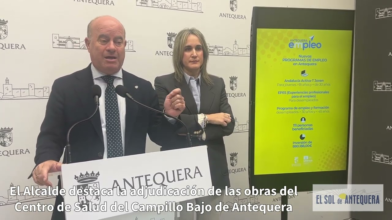 🏥🔴 El alcalde de Antequera sobre la adjudicación del Centro de Salud del Campillo Bajo