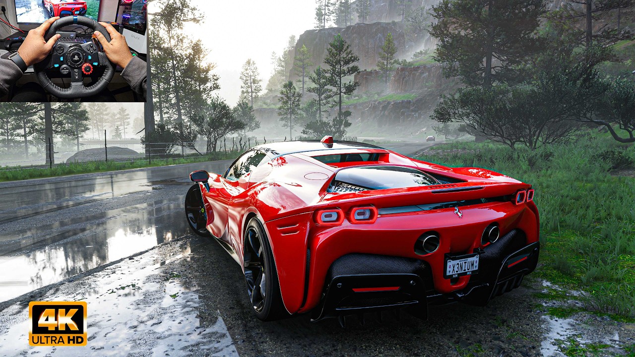 V12 Ferrari SF90 HYBRID Swap in Forza Horizon 5 | Logitech G29 Steering Wheel 