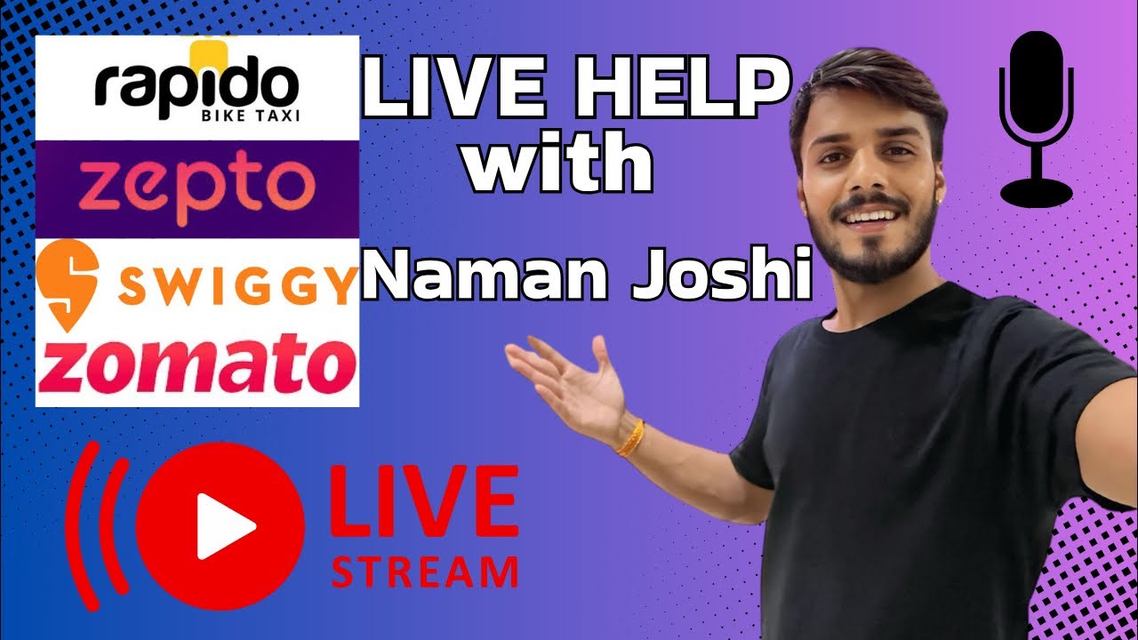 JoshiVlogRJ03 is live Rapido captain Zepto Swiggy Zomato Live Help Delivery Partner ||