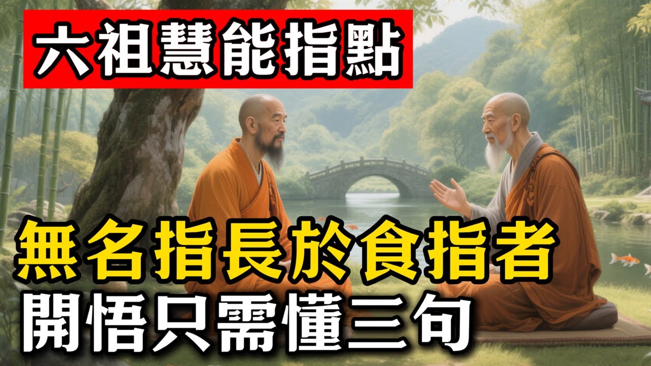 六祖慧能指點，無名指長於食指者，開悟只需懂三句，當下解脫輪回之苦！#佛教 #佛家 #佛法 #佛學知識 #佛學智慧 #修心修行 #佛教文化 #禪悟人生#傳統文化