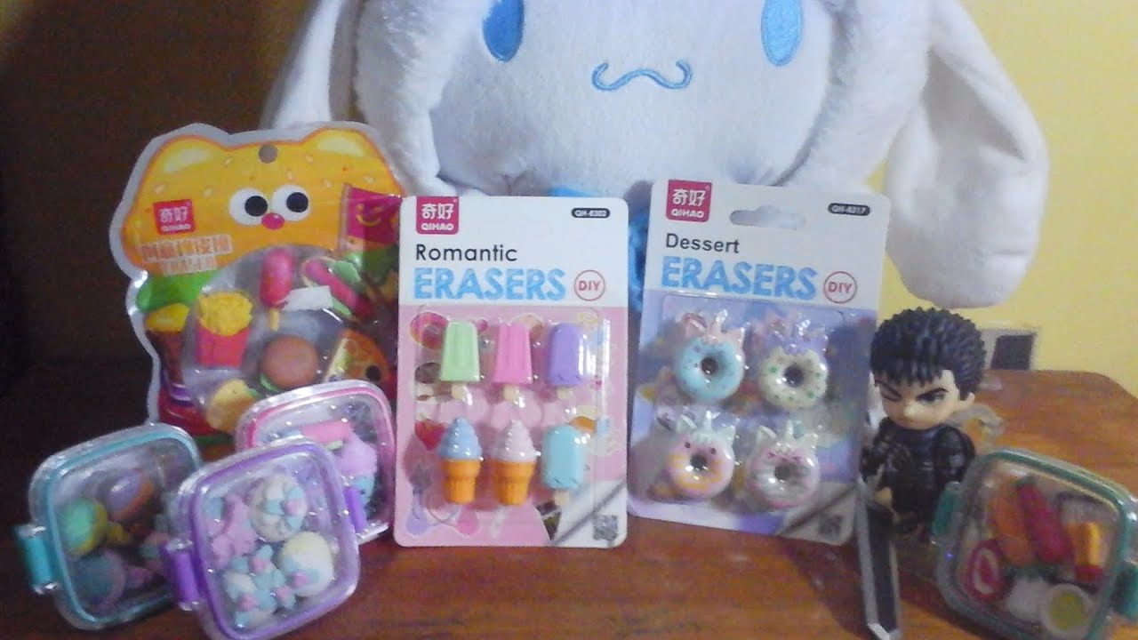 ♪♪ FOOD-LIKE, FANCY ERASER 🍔🍣🍭  &bull; Ice cream, Cupcake, Lollipop, Donuts, Fast Food, Sushi 🐱
