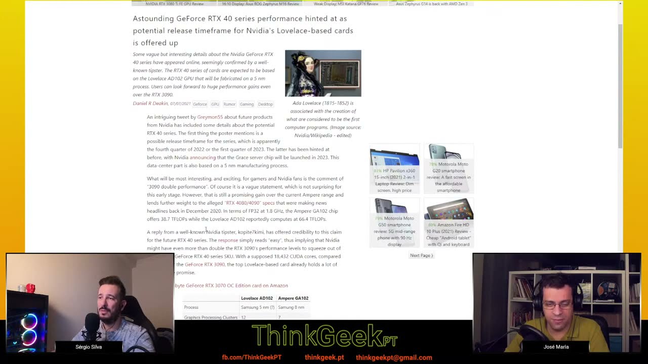 ThinkGeekPT - Ep.52 - GeForce RTX 40 Nvidia Lovelace