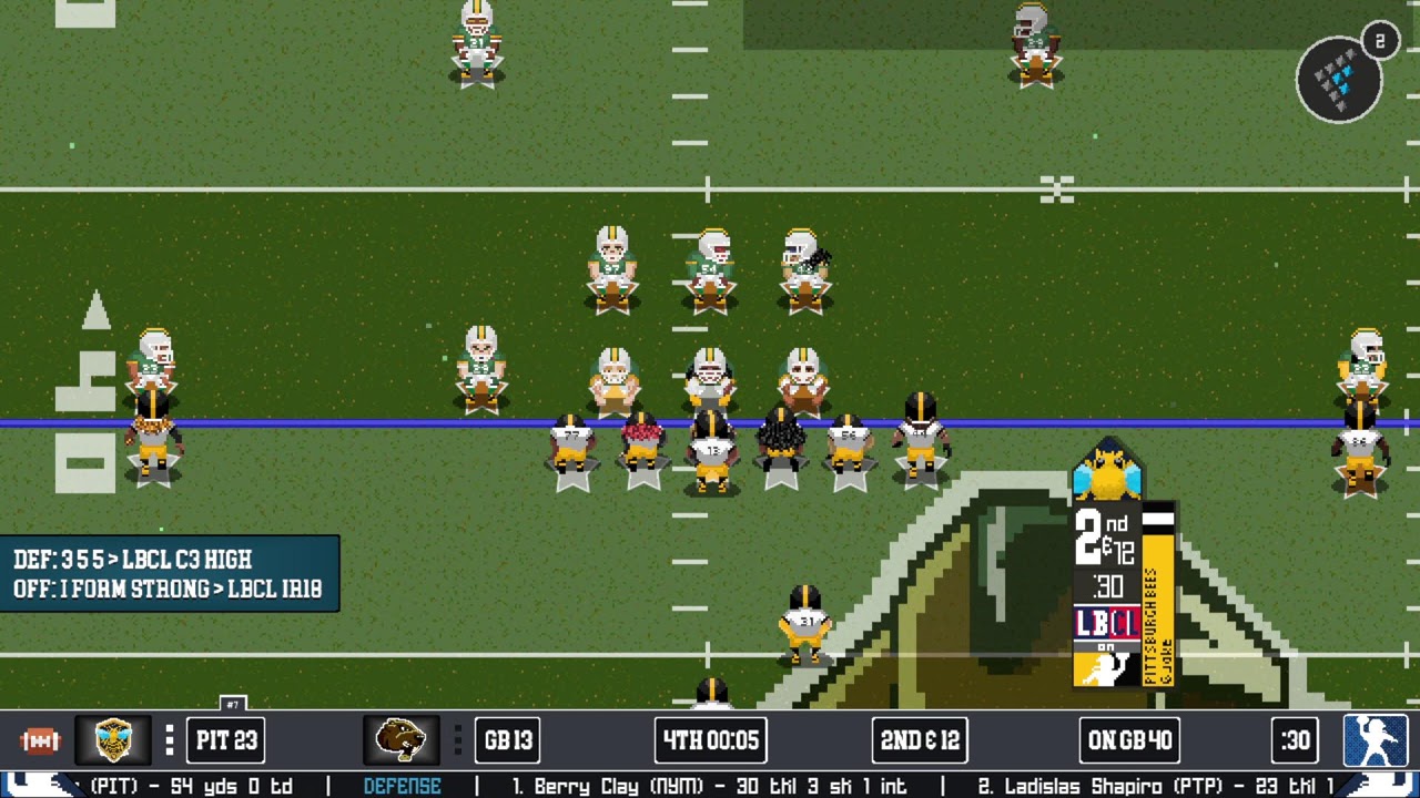 LBCL S7, Wk 3 - Pittsburgh (1-1) @ Green Bay (0-2)