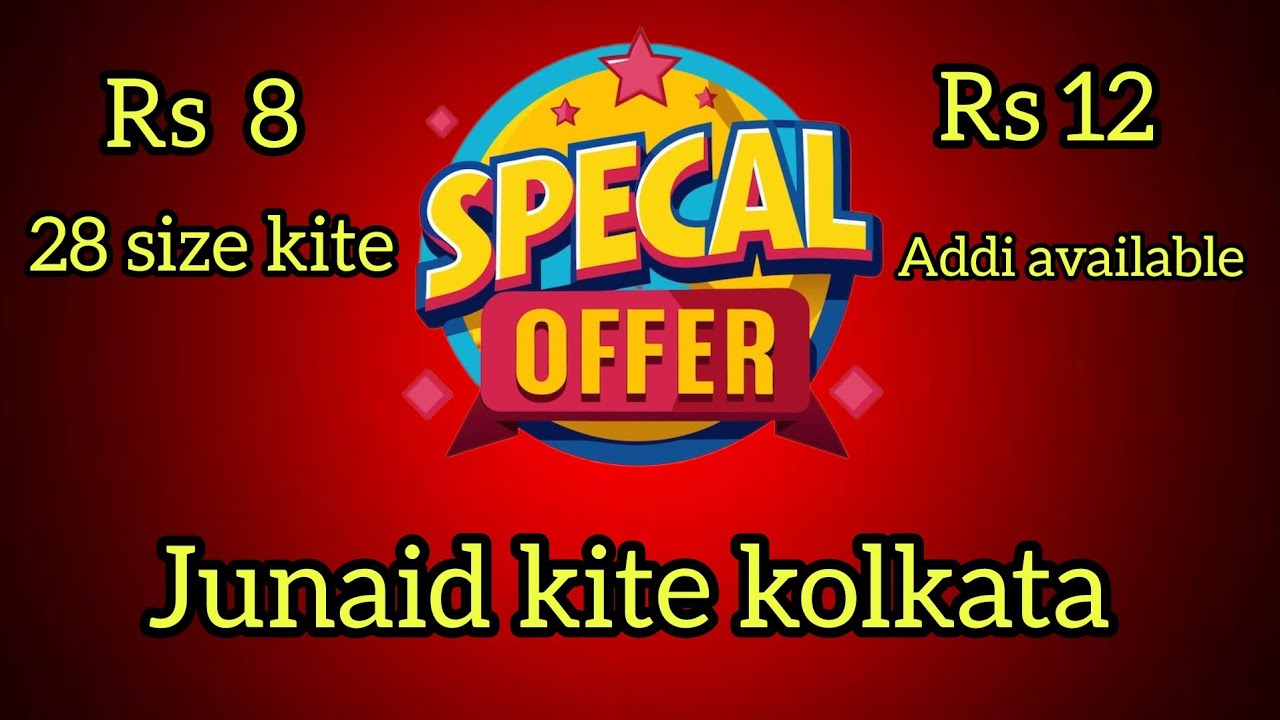 Junaid kite kolkata special offer for kite . special manjha available