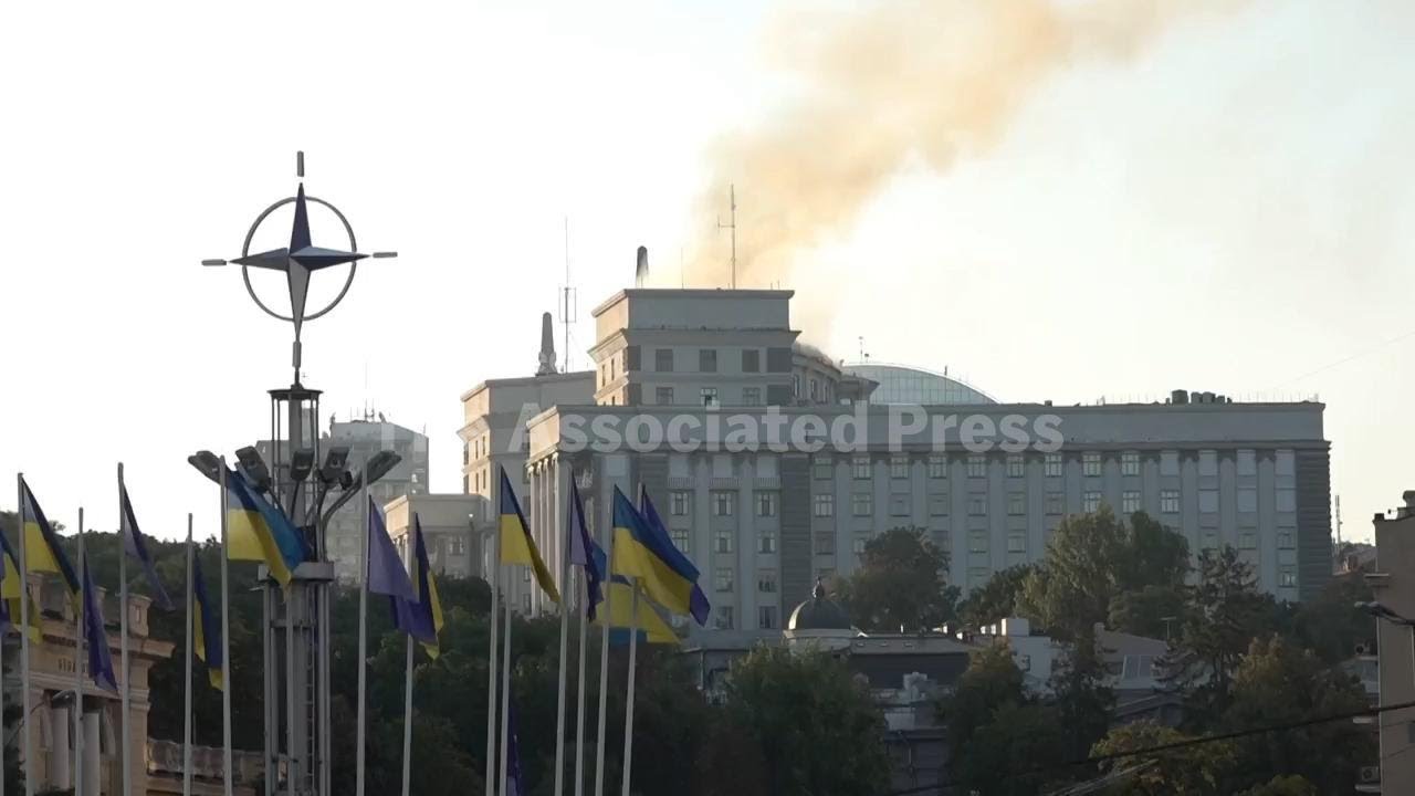 Aftermath in Kyiv after Russia assaults Ukraine with over 800 drones and decoys