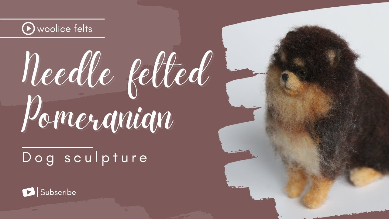 Needle felted Pomeranian dog sculpture 🐕 #pomeranian #pomeranianworld #needlefelting #needlefelted