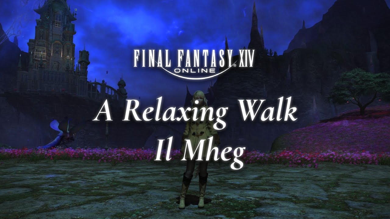 Il Mheg | FFXIV Relaxing Walk with Rain & Aether Storm