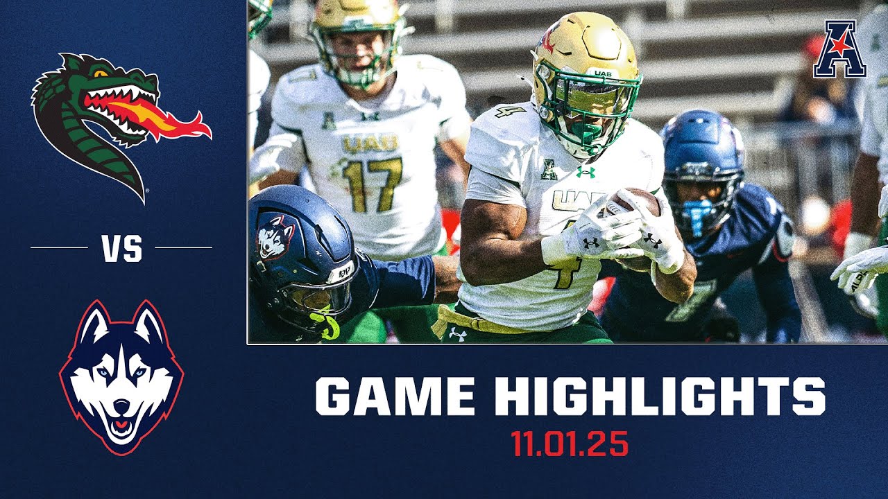 UAB vs Connecticut Football Highlights | Nov. 1, 2025