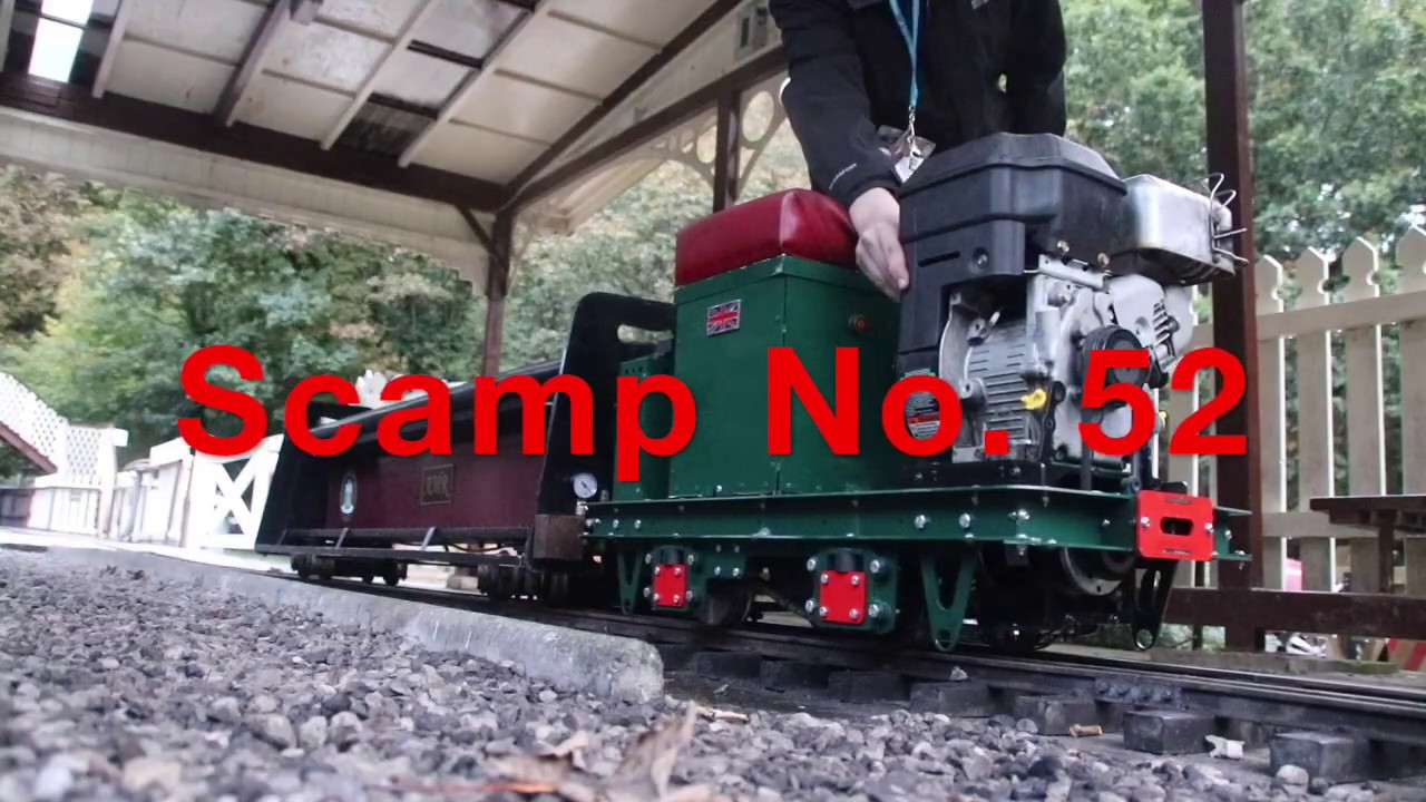 Scamp No. 52 (7 1/4 Inch Briggs and Stratton Locomotive) at Abbeydale Miniature Railway, Sheffield.
