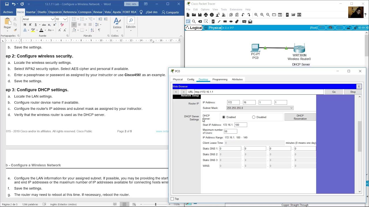 13.1.11 Lab - Configure a Wireless Network