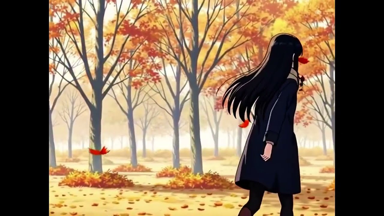 Endless Autumn Walk – Anime Girl in Falling Leaves | Lo-fi Chill Vibes