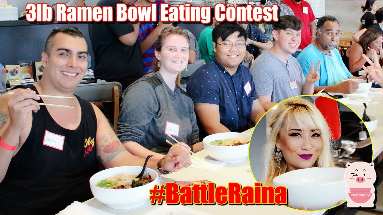 #BattleRaina 3lb Ramen Eating Contest @ Yoshiharu Ramen | RainaisCrazy