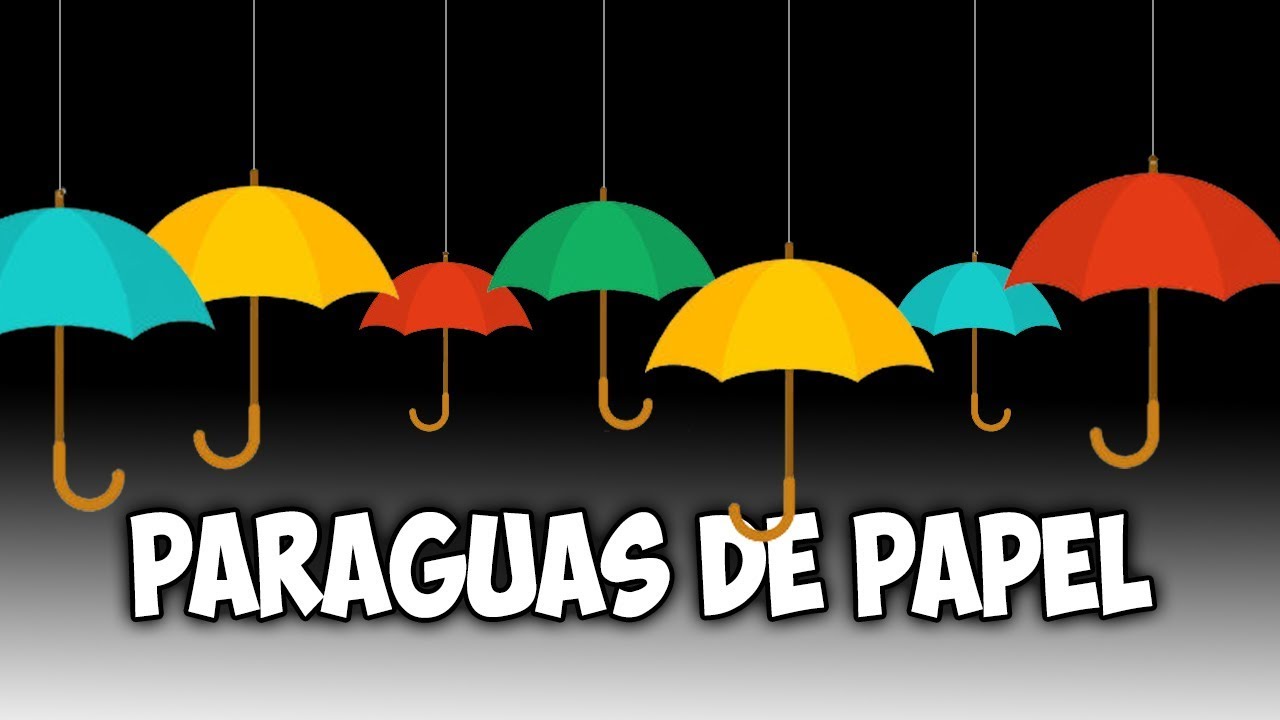 Como hacer paraguas o sombrilla de papel ☂️