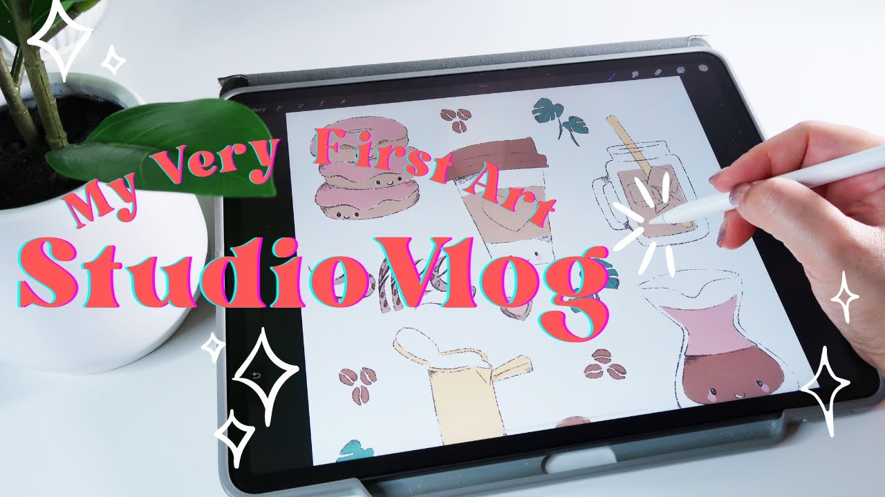 STUDIO VLOG 01 | My Very First Art Vlog, Designing Stickers