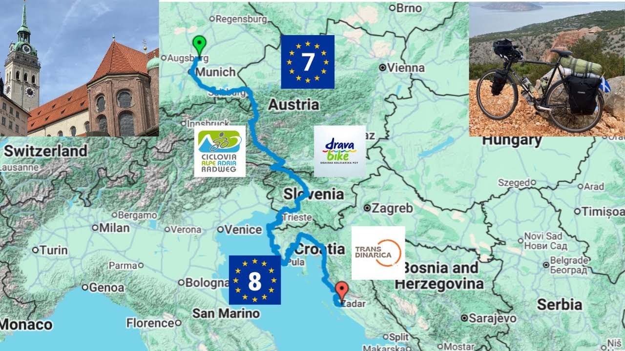 EuroVelo Cycle Tour from Munich to Zadar